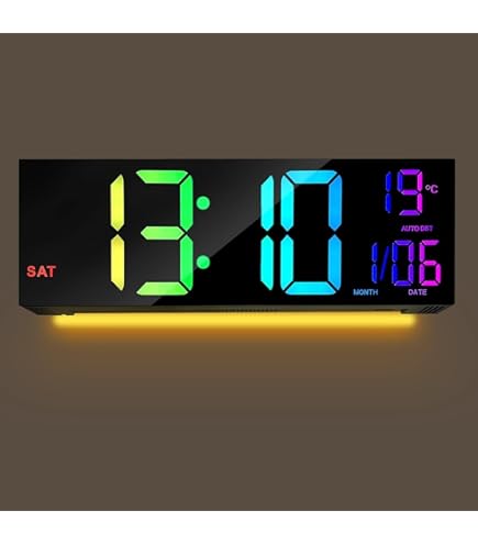 Amazon.co.jp: ☆大型デジタル掛け時計☆年月日時分秒曜日が一目で